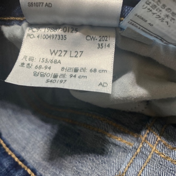 Levi Levi’s Strauss & Co boyfriend cropped womens blue jeans size 27 60% cotton - Picture 11 of 11